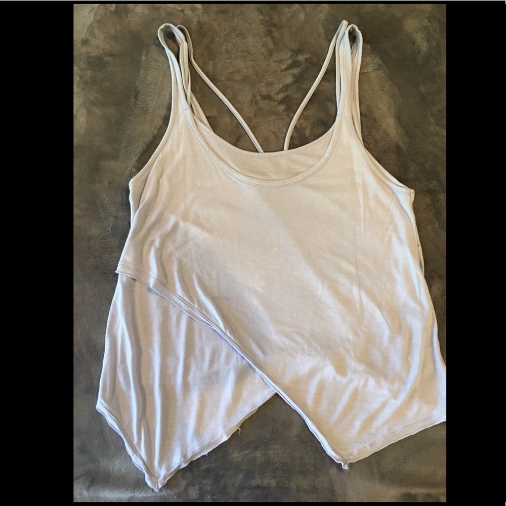 Light blue tunic style tank top